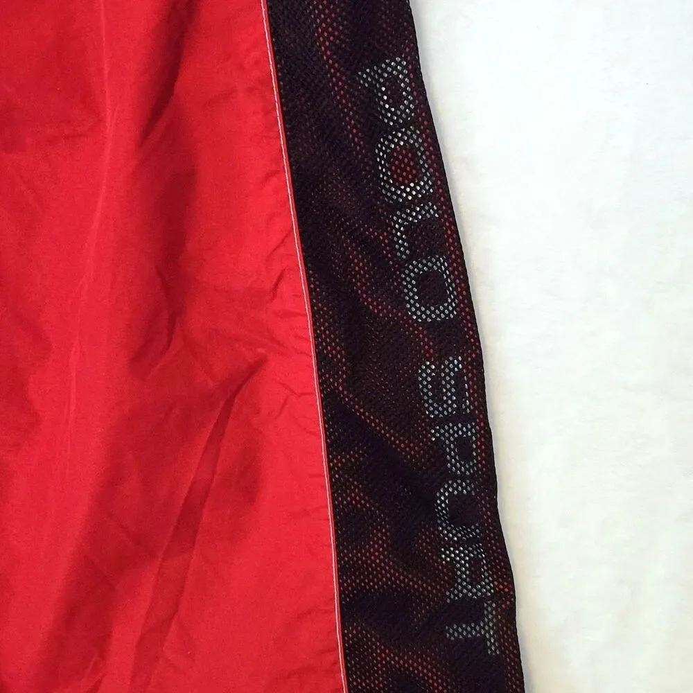Vintage 90s Polo Sport Mens 34 Ralph Lauren Board Shorts Red Spellout Nylon Surf